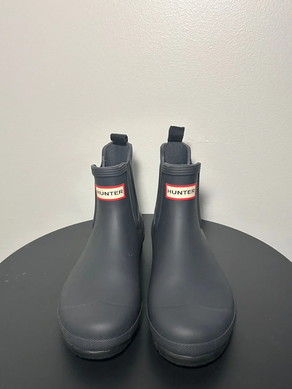 Hunter Matte Black Short Chelsea Rain Boots